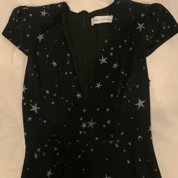 Fame and Partners gown - US 4, black; star pattern - Picture 2 of 4